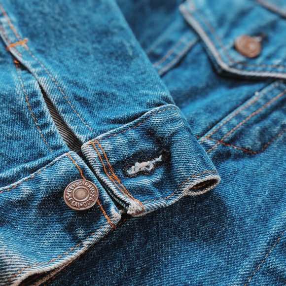 Vintage Mid-70s Levi’s 70505 Denim Trucker Jacket Style 0217 Size 40 (Women’s M) - Picture 4 of 7